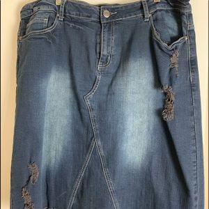 Ashley Stewart Denim Skirt